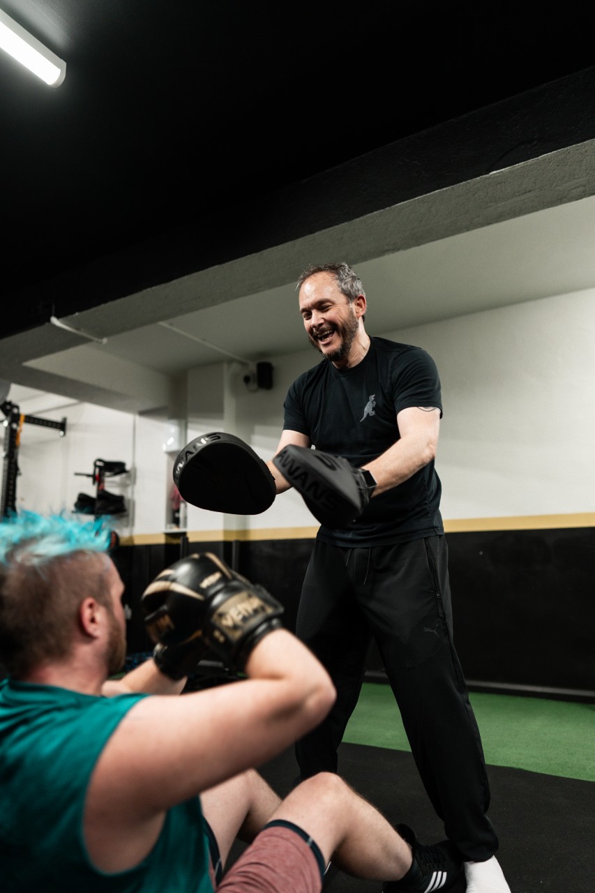 Boxing pad work in Brighton